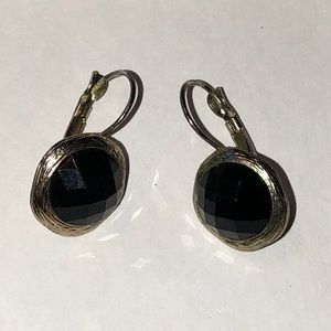 Anthropologie • Black & Gold Earringa